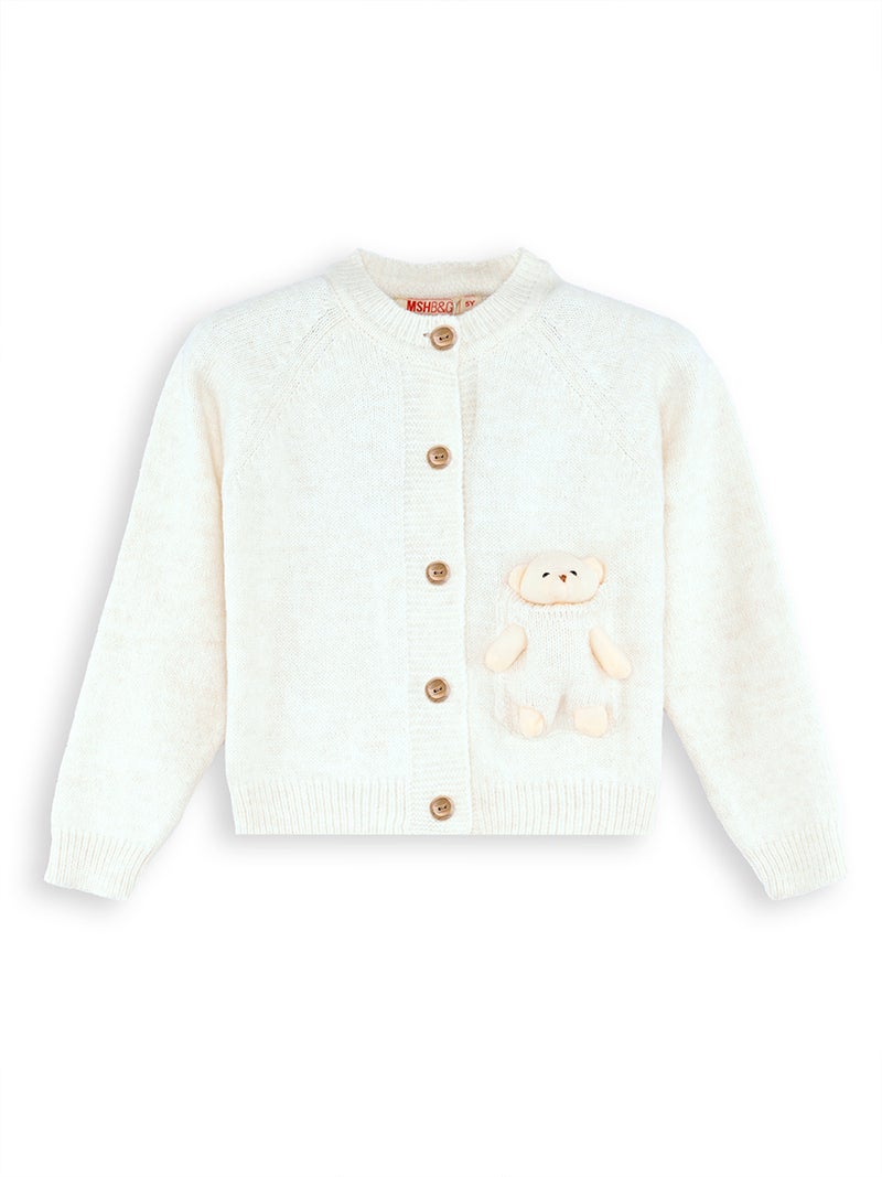 Denokids Girl Button Up Cardigan with Toy - Image 3